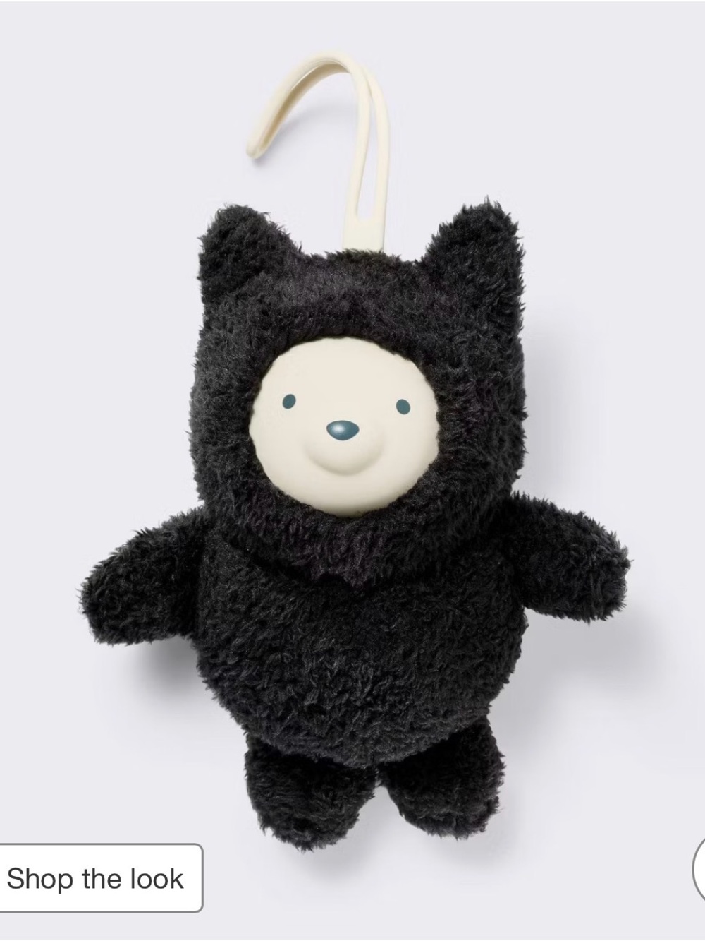cloud island Black Plush Pacifier Case Pal *NEW